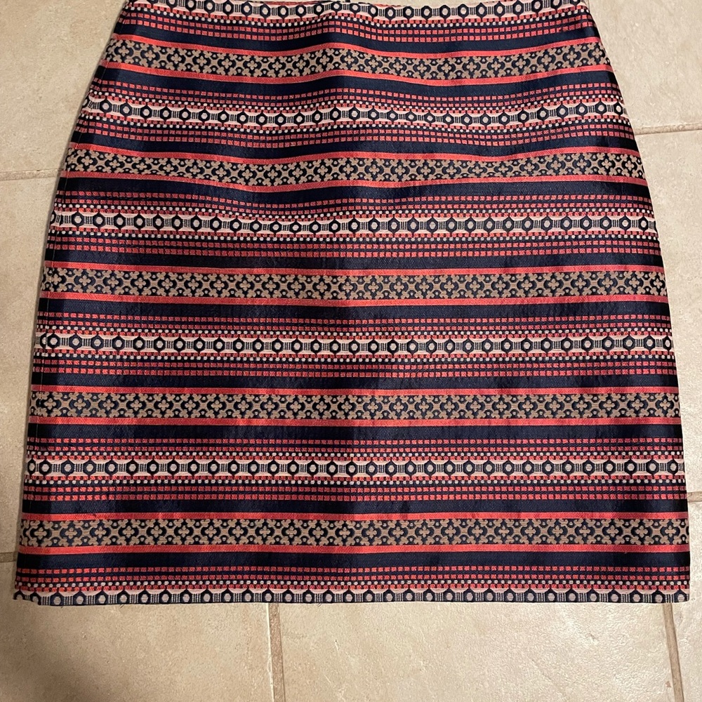 Loft women pink blue skirt 6
